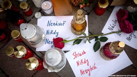 Candles Flowers Zamocka Street Bratislava Radicalised Teenager Shot Two Men Dead Teplaren Gay Bar 750x422 Creditonimage