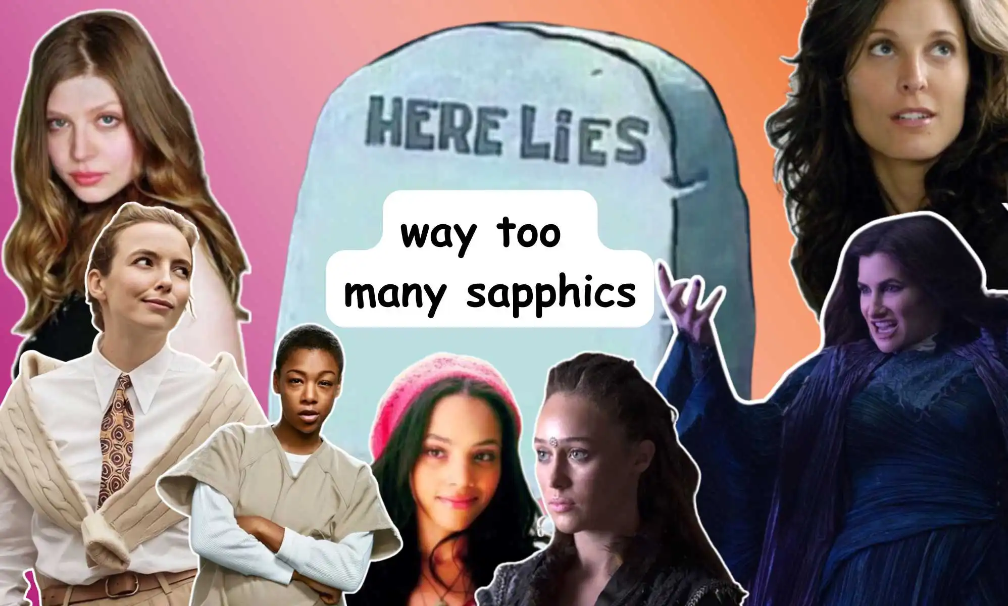 Various sapphic characters from TV