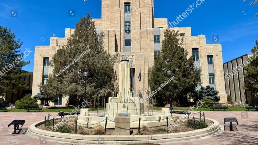 Stock Photo Boulder Colorado Usa April Front Of Historic County Courthouse Built In 2445033709