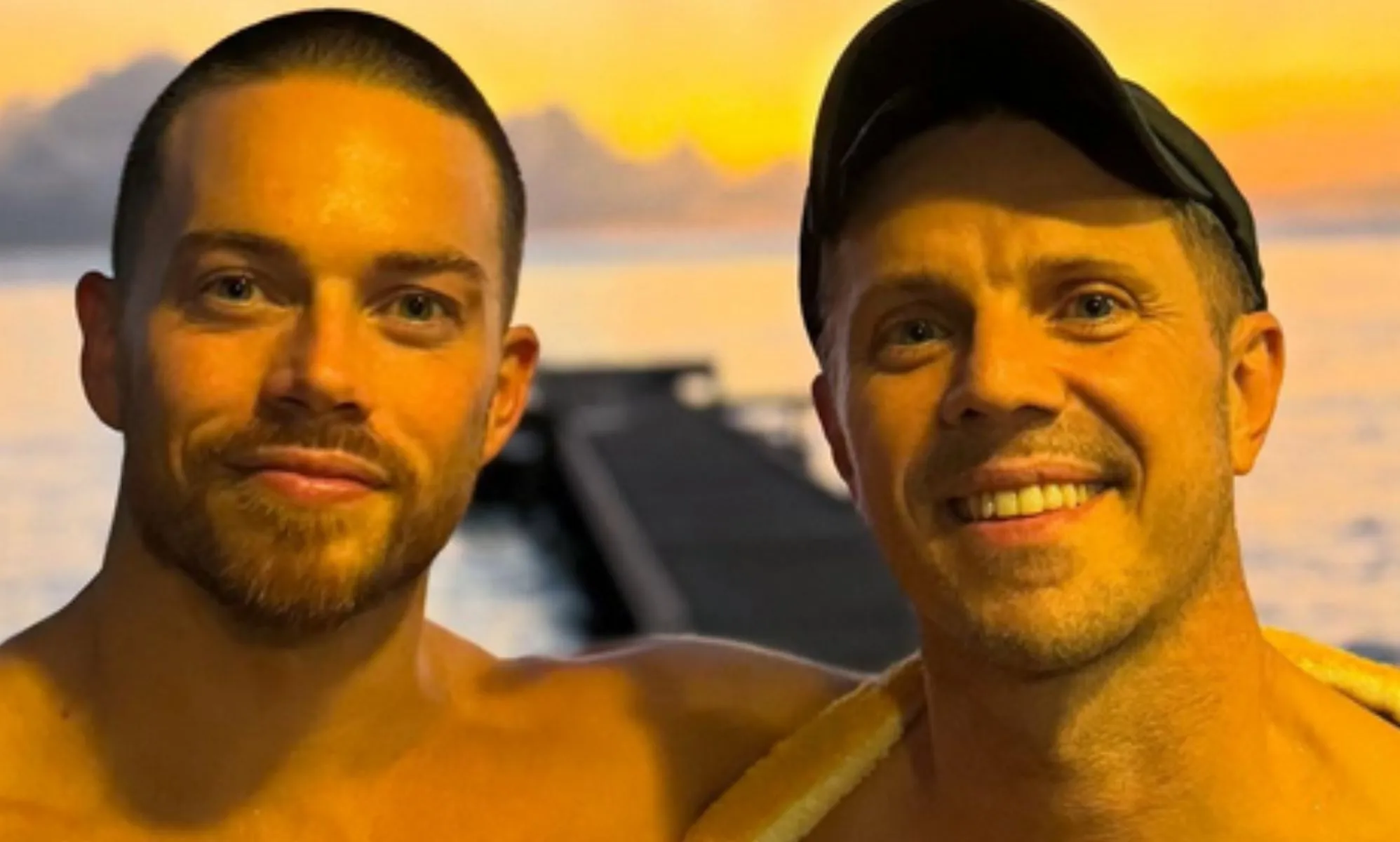 Jake Shears with his new partner, Jon Reynolds.